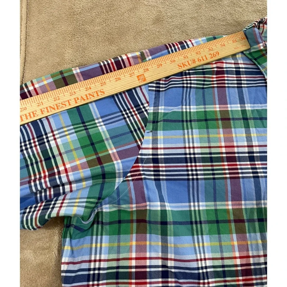 Polo‎ Ralph Lauren shirt Men 3XLT Tall Long Sleeve Plaid Flesh Pony Long Sleeve
